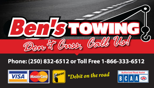 Ben's Towing Business Card, Prima Design