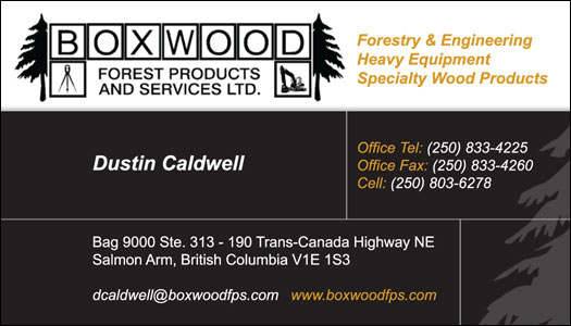 Boxwood Forest Products Business Card Design