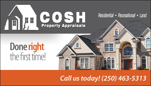 Cosh Appraisals Salmon Arm, Business Card Layout