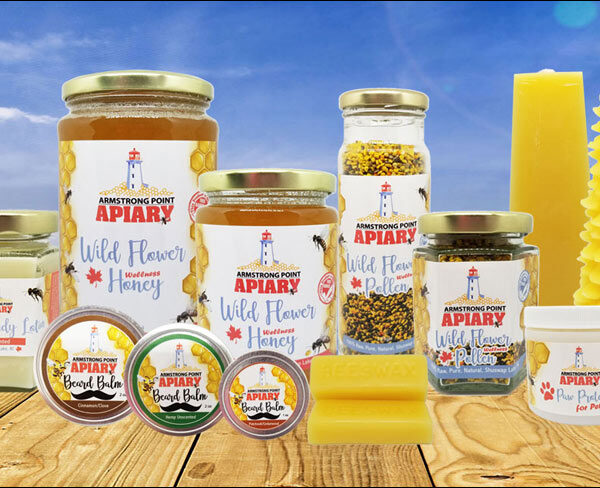Armstrong Point Apiary, Label Design, Bee Products