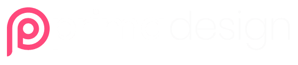 White_Logo Prima Design, Web Design, Hosting and Printing, Okanagan, Enderby, Salmon Arm