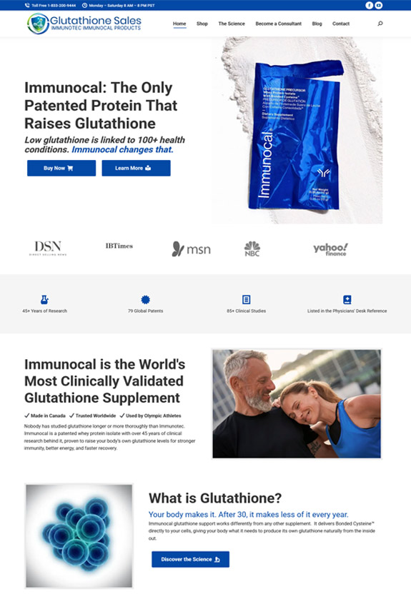 Web Design by Prima Design, Glutathione Sales